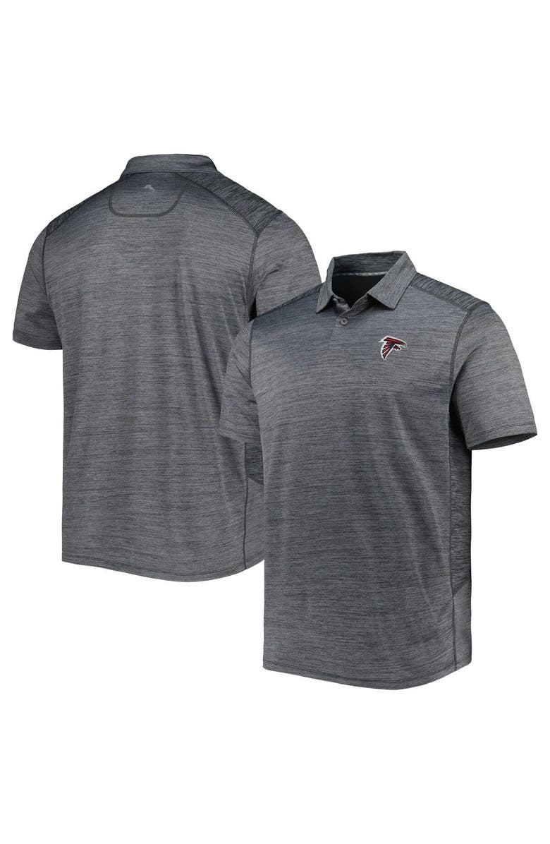 Tommy Bahama Men's Tommy Bahama Charcoal Atlanta Falcons Delray Frond IslandZone Polo, Main, color, 