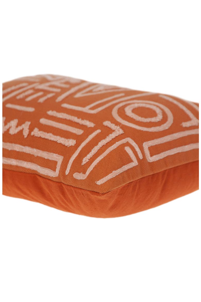 Geometric Accent Pillow, Alternate, color, ORANGE