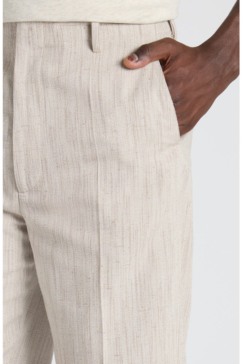 Textured Viscose Trousers, Alternate, color, 2674 GREY PUTTY