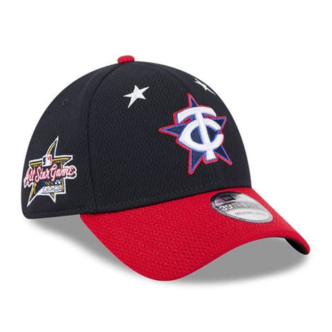 Men's New Era Navy/Red  Minnesota Twins 2025 MLB All-Star Game Workout 39THIRTY Flex Hat