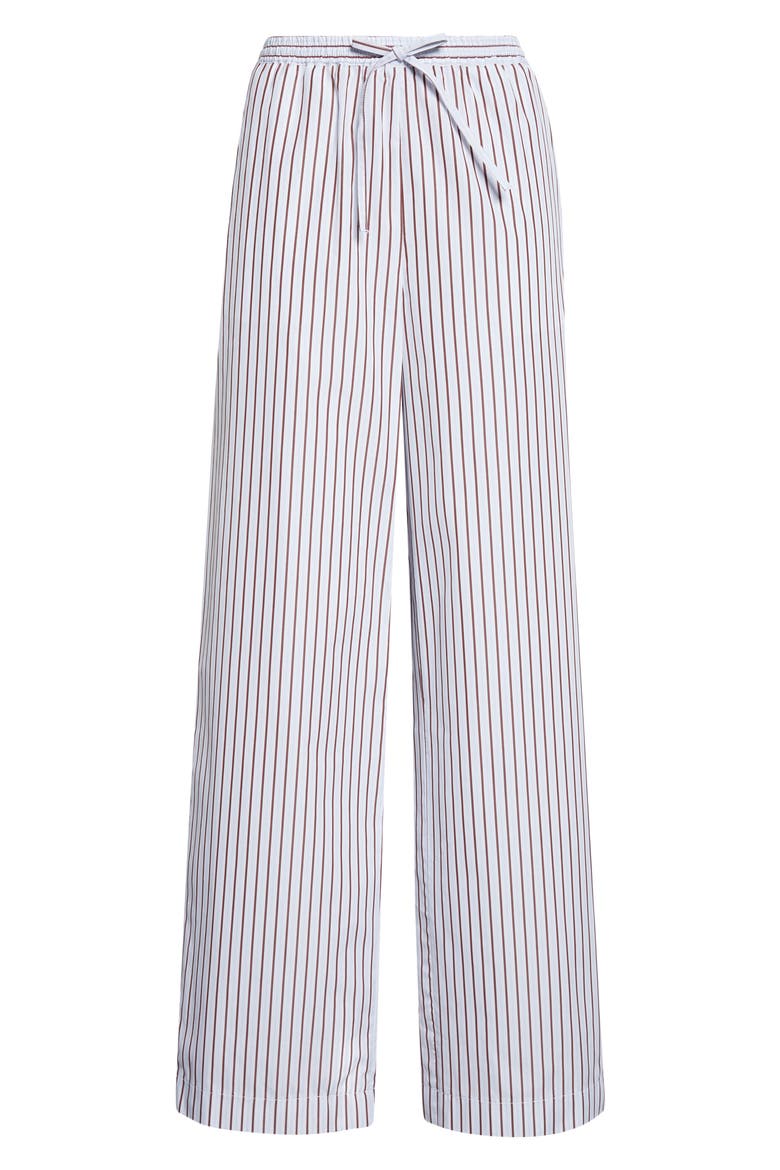 Cisco Stripe Cotton Poplin Drawstring Pants, Alternate, color, DARK RED/ LIGHT BLUE