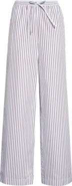 LOULOU DE SAISON Cisco Stripe Cotton Poplin Drawstring Pants