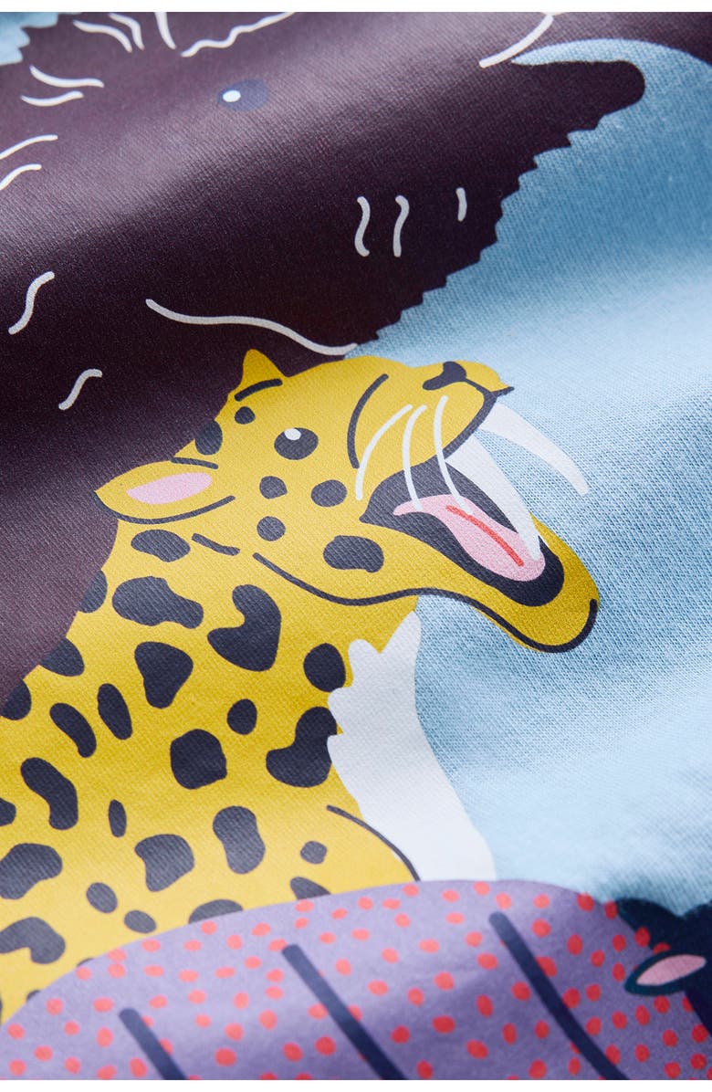 Mini Boden Kids' Prehistoric Pals Long Sleeve Cotton Graphic T-Shirt, Alternate, color, Glacier Blue Prehistoric