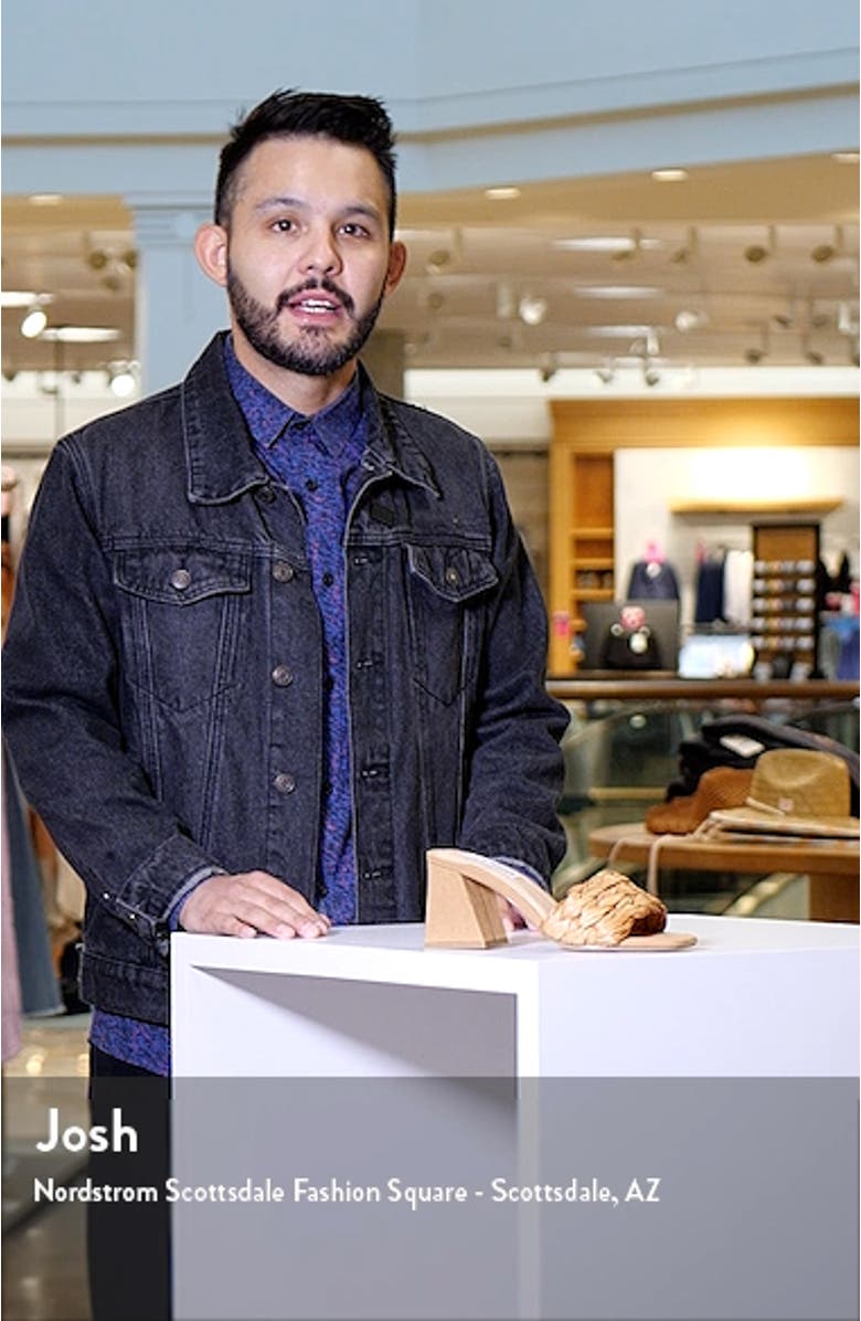 Mylee Raffia Slide Sandal, sales video thumbnail