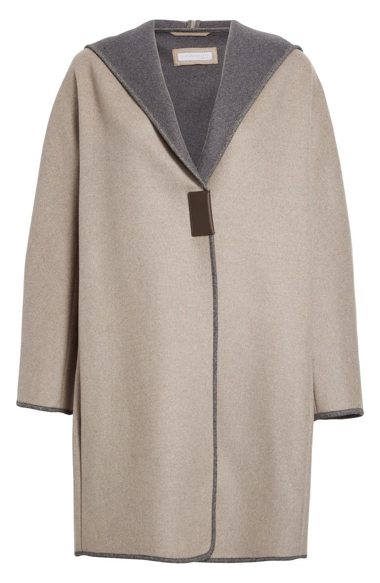 Fabiana Filippi Hooded Flannel Coat, Alternate, color,