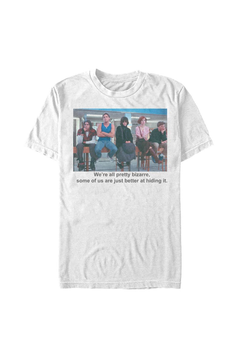 Men's The Breakfast Club We're All Pretty Bizarre Graphic T-Shirt, Main, color, White