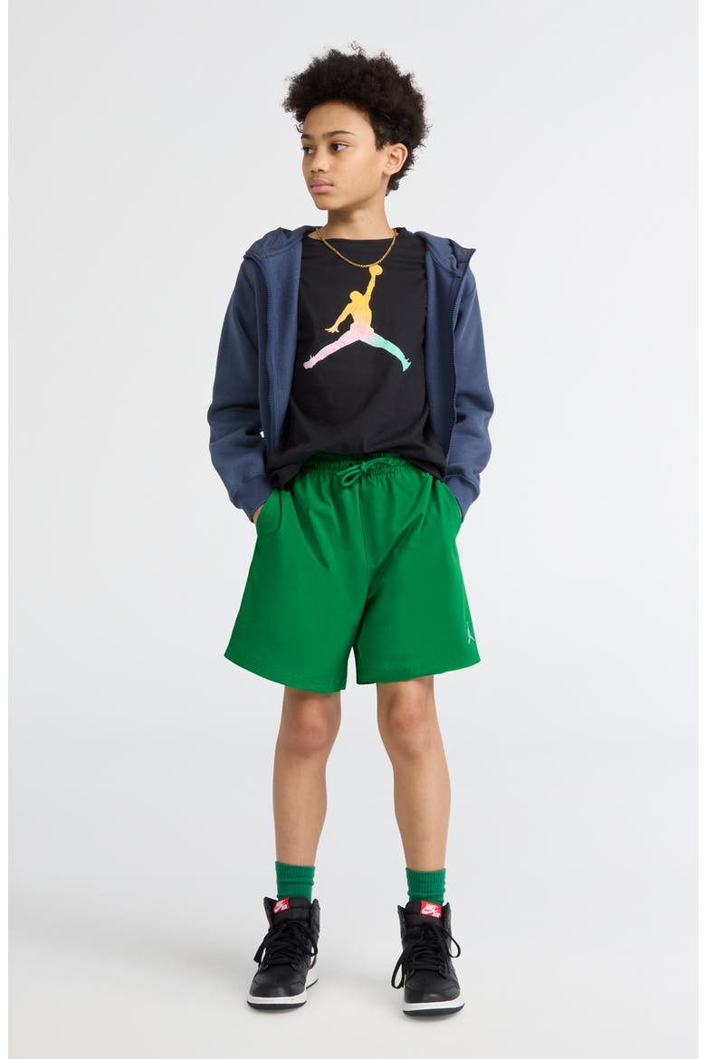 Kids' Jumpman Brooklyn Shorts, Alternate, color, LUCKY GREEN