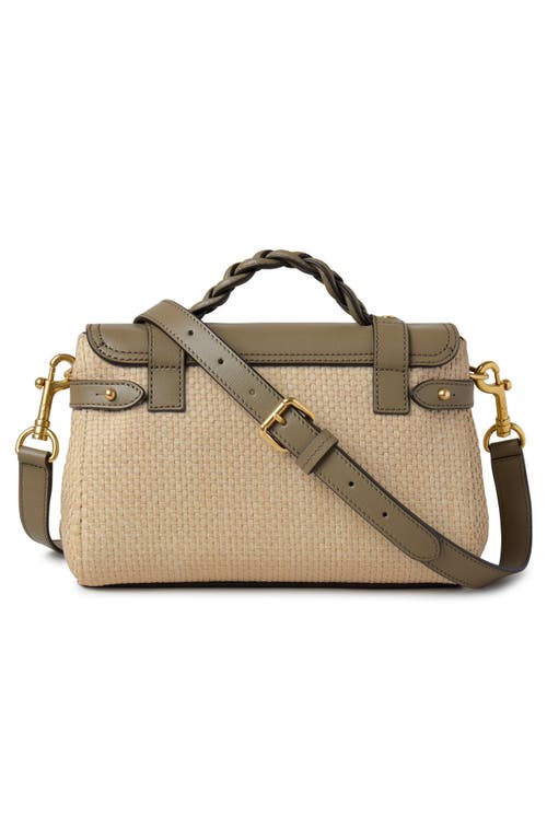 Mulberry Mini Alexa Raffia & Leather Satchel