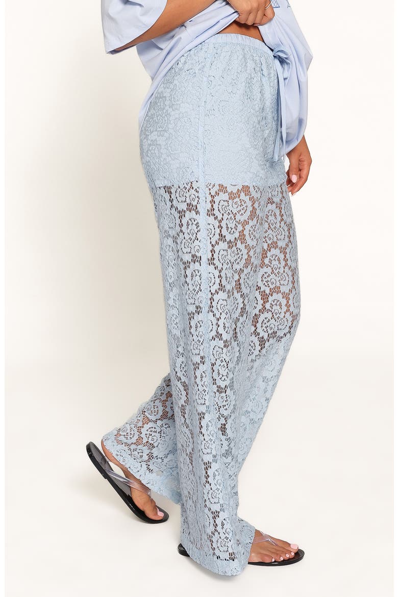 Tia Lace Wide Leg Pants, Alternate, color, LIGHT BLUE