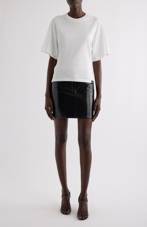 Courrèges Logo Patch Short Sleeves T-shirt In White