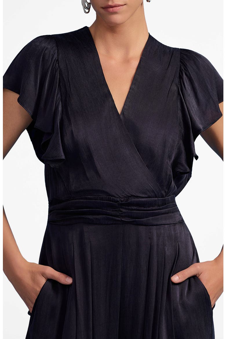 Naya Ruffle Sleeve Flowy Jumpsuit, Alternate, color, Dark Blue