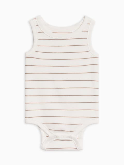 Organic Cotton Jett Ribbed Tank Bodysuit (Baby)