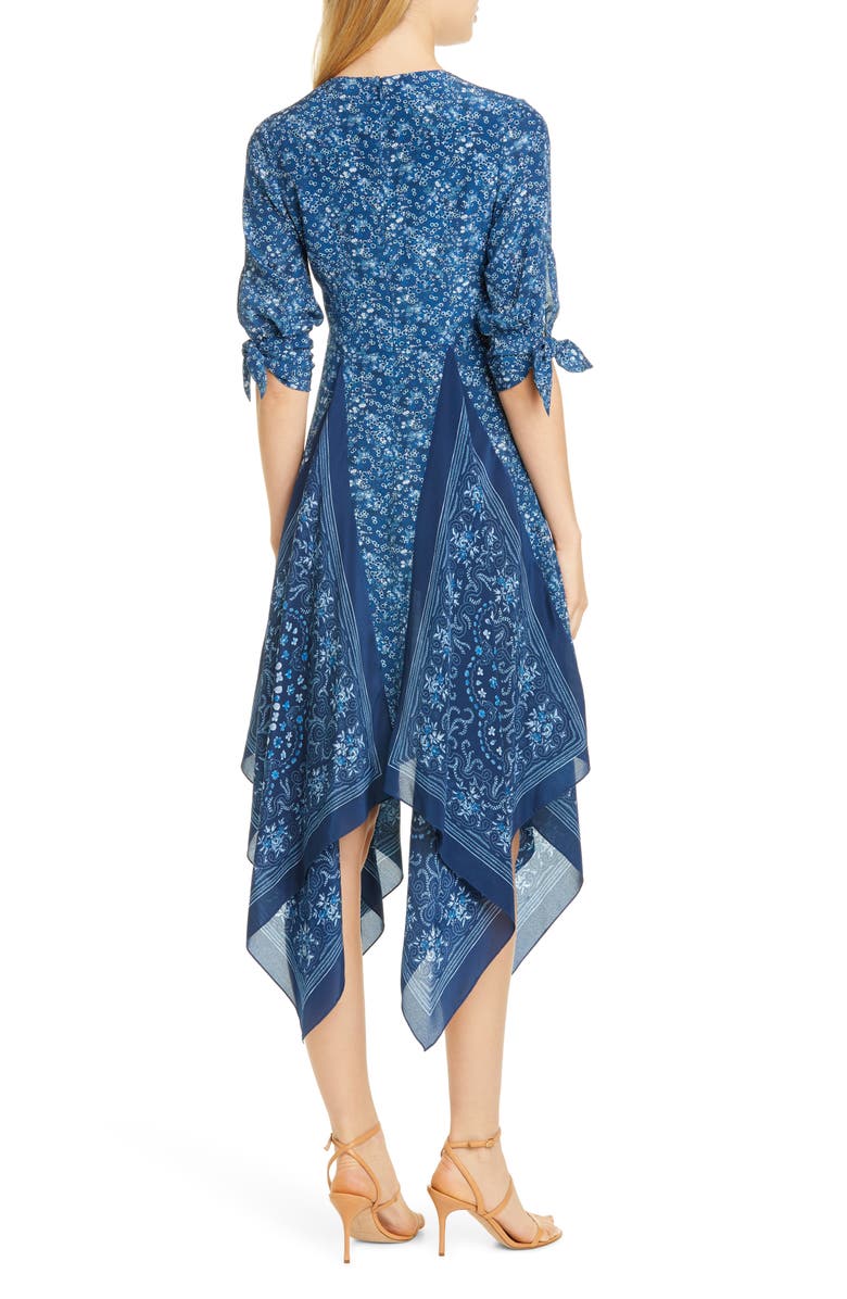 Altuzarra Scarf Print Silk Dress, Alternate, color, 