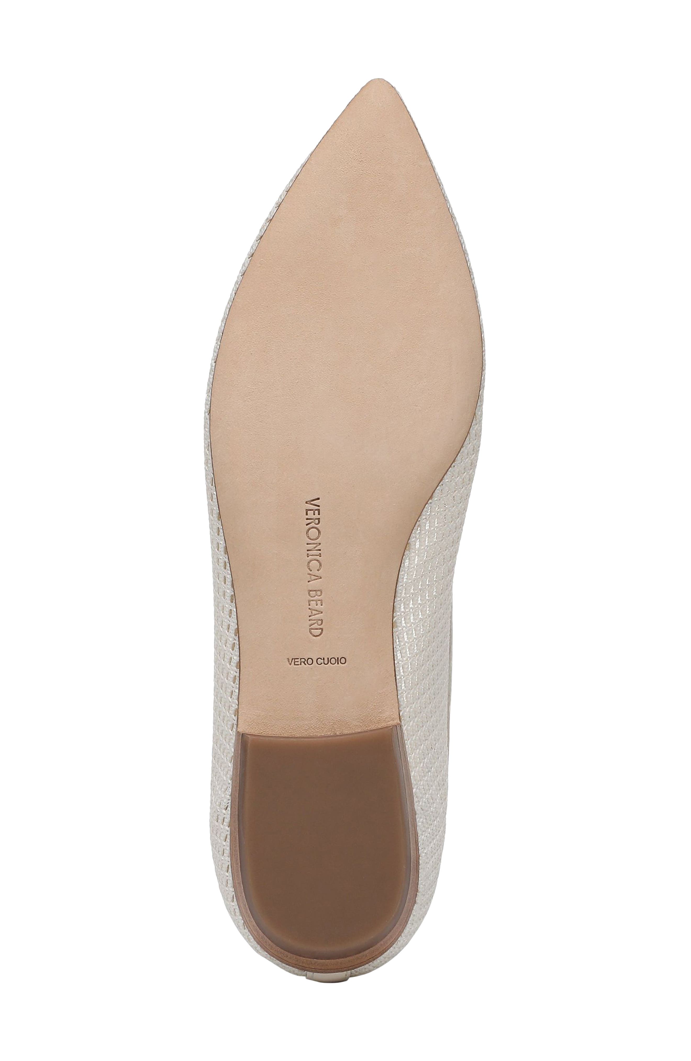 Bancroft Pointed Toe Flat, Alternate, color, ECRU