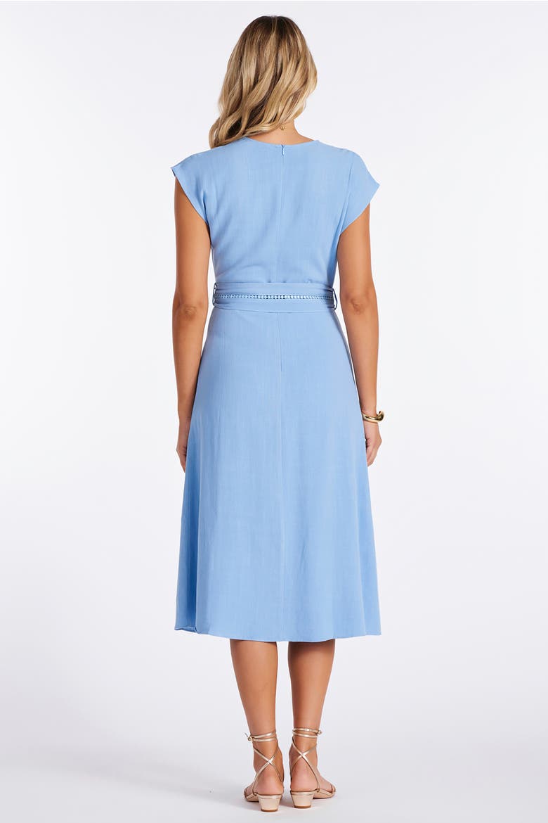 Salerno Trim Detail Dress, Alternate, color, Coastal Blue