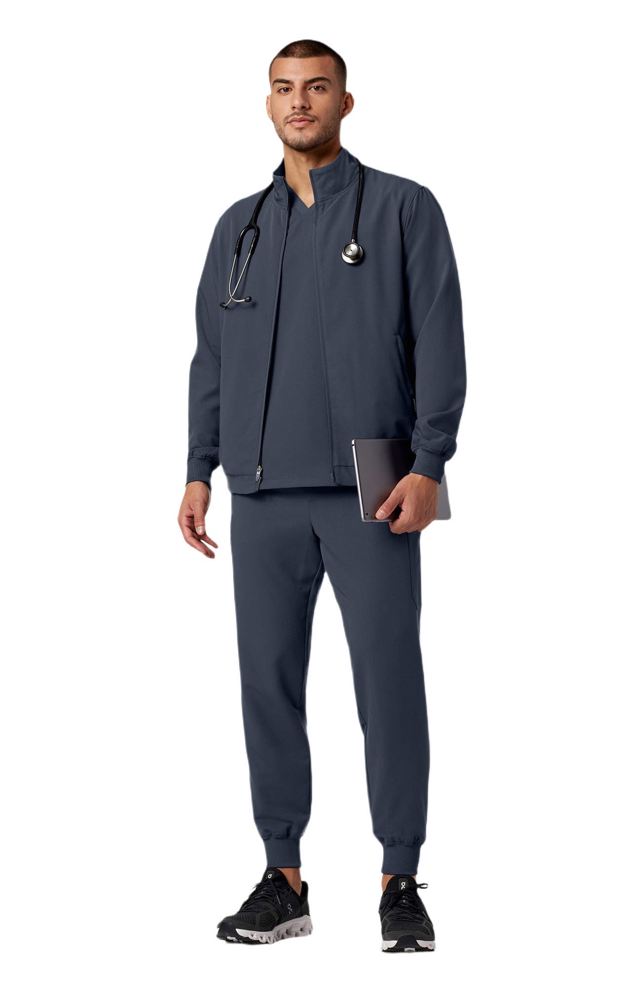 Wolfe Men's 6-Pocket Classic Scrub Jacket - image 3
