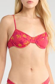 PacSun Bonnie Floral Bralette Bikini Top