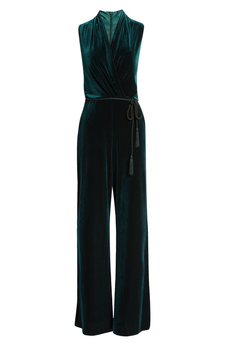 Vince Camuto Vince Caputo Surplice Sleeveless Velvet Jumpsuit, Alternate, color,