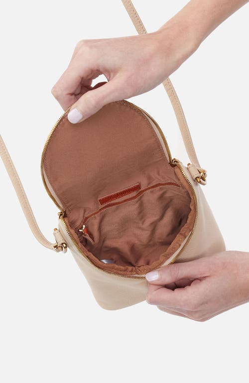 Hobo Fern Leather Crossbody Bag In Linen