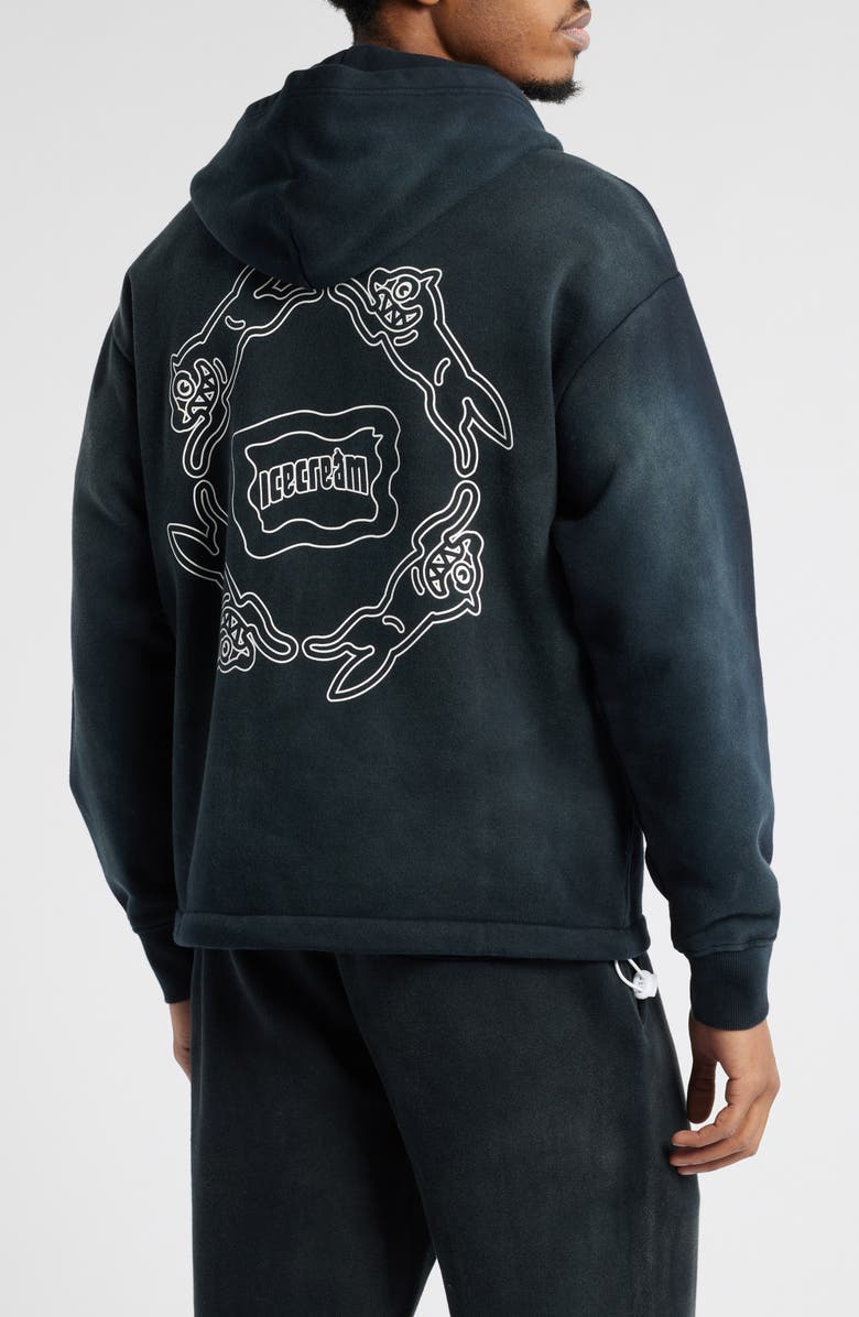 ICECREAM Rotation Cotton Hoodie, Alternate, color, Black