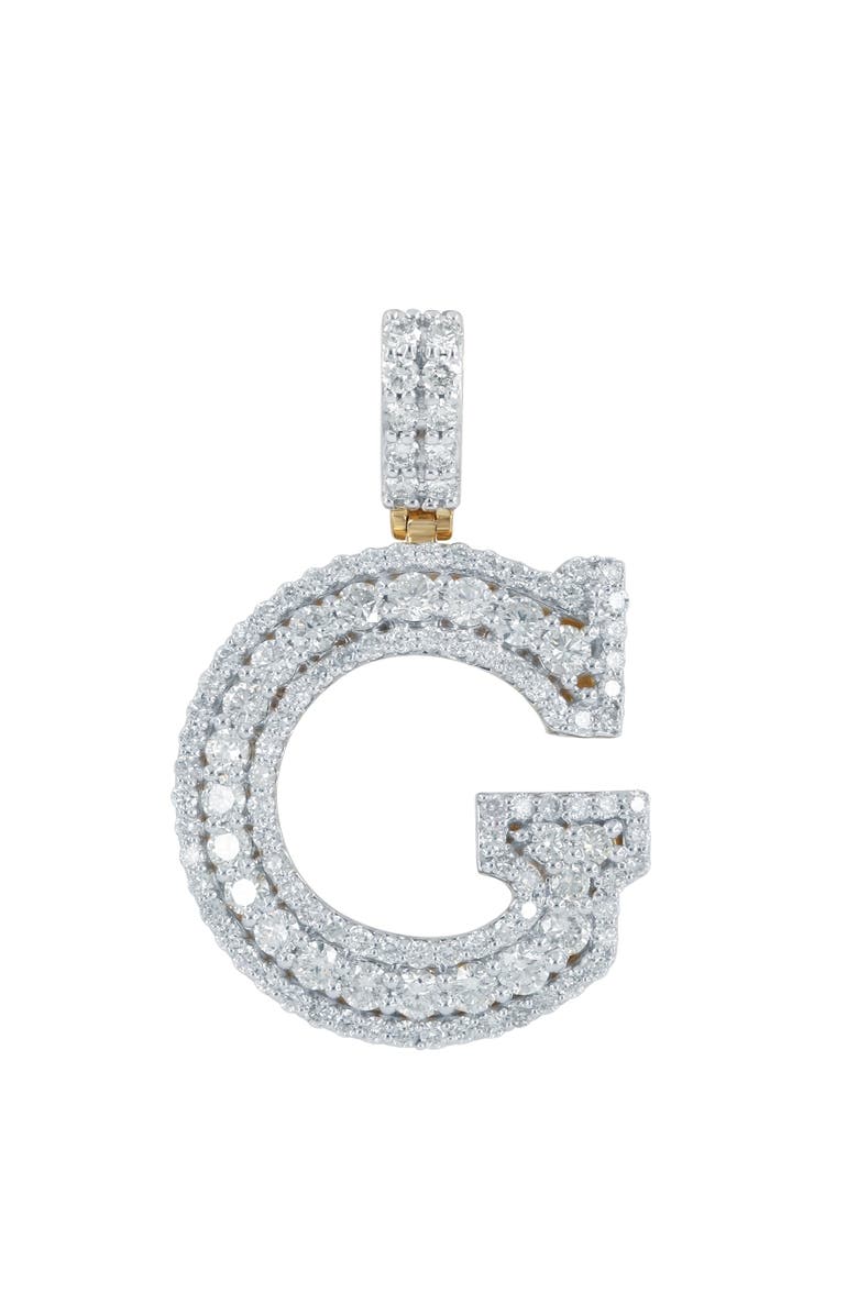 LuvMyJewelry G Initial Diamond Pendant 14K Yellow Gold - 2.37 Carats, Main, color, 14K Yellow Gold -