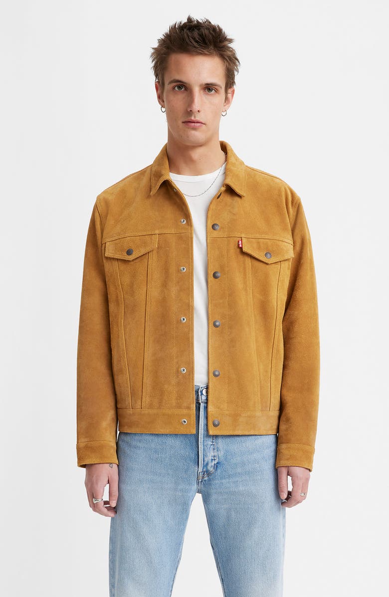 Levi's<sup>®</sup> Highland Suede Trucker Jacket, Alternate, color, 