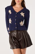 ASTR the Label Analissa Floral Appliqué Cardigan