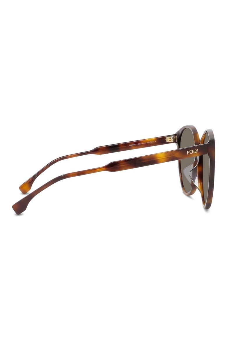 'Fendi Fine 59mm Round Sunglasses, Alternate, color, BLONDE HAVANA / BROWN