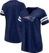 FANATICS Women's Fanatics Branded Navy New England Patriots Plus Size Raglan Notch Neck T-Shirt