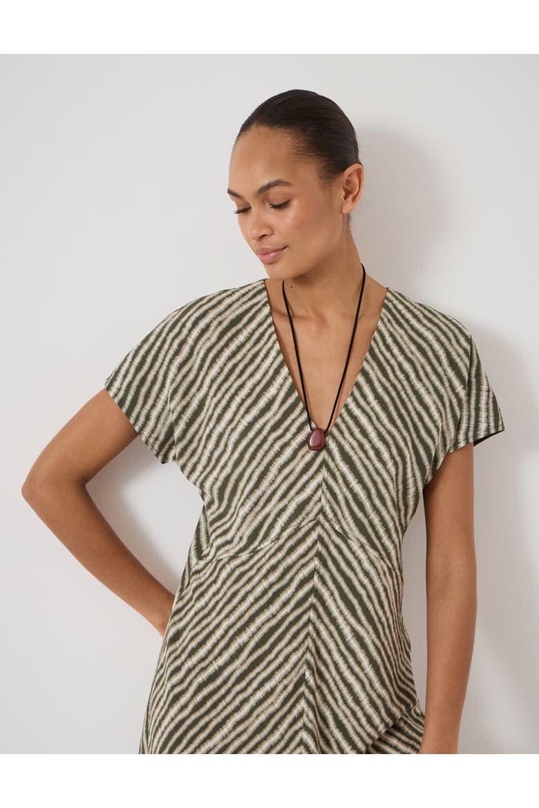 Grace Air Flow V-Neck Midi Dress, Alternate, color, Blurred Lines Green