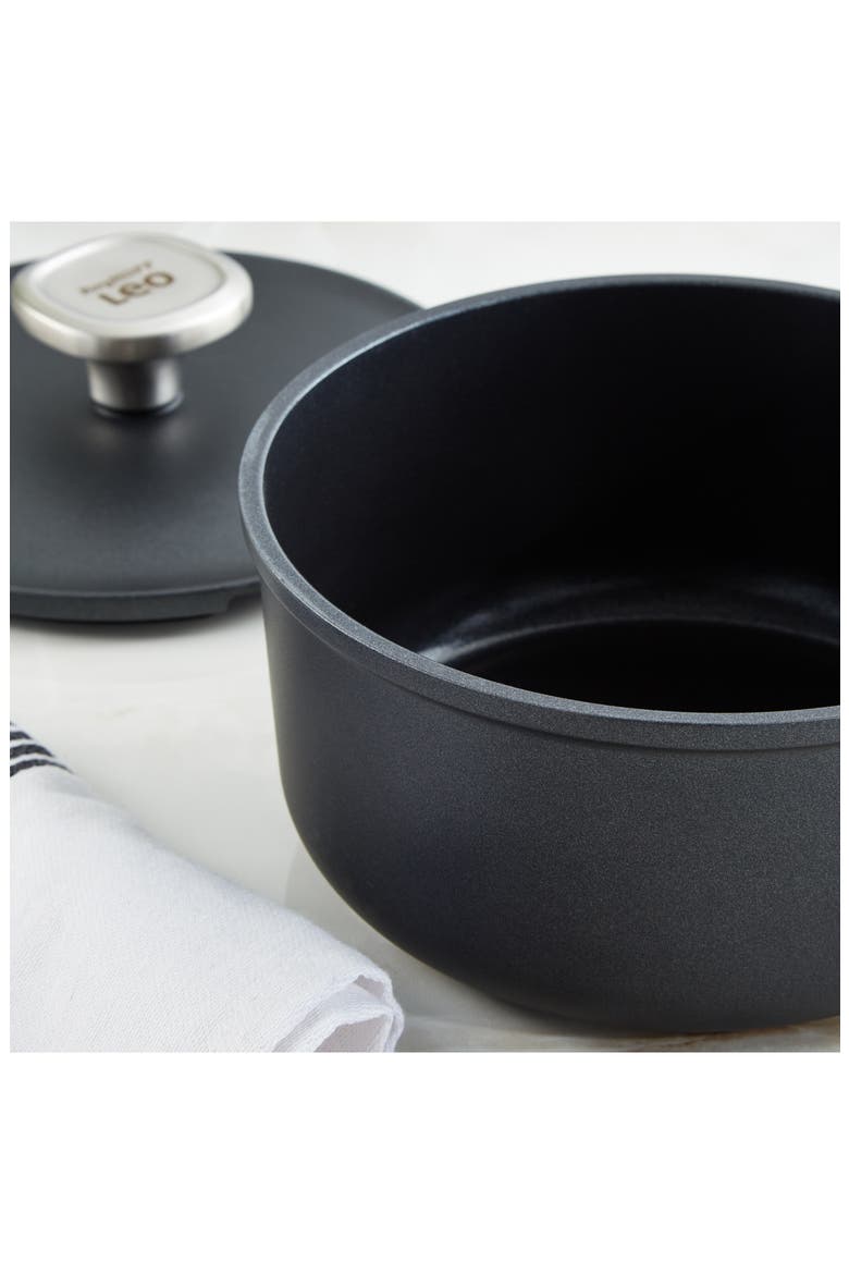 Leo Phantom 2.1-Quart Saucepan with Lid, Alternate, color, BLACK