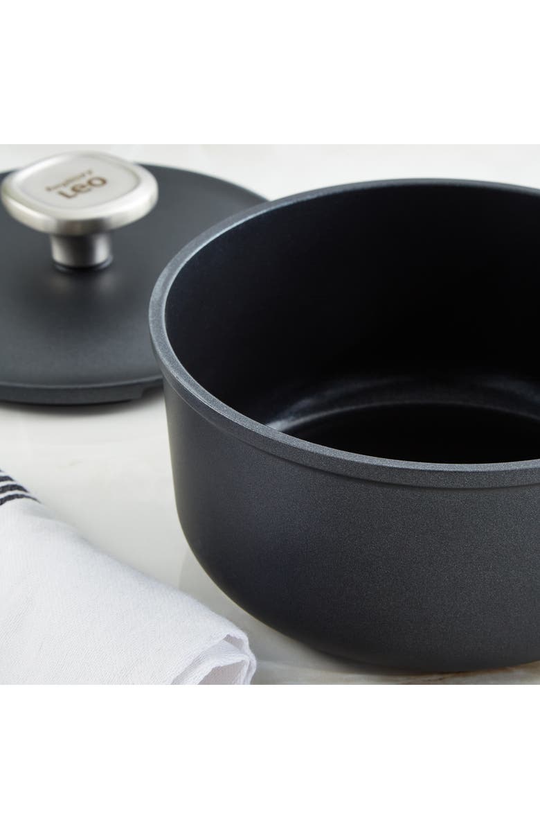 BergHOFF Leo Phantom 2.1-Quart Saucepan with Lid, Alternate, color, Black