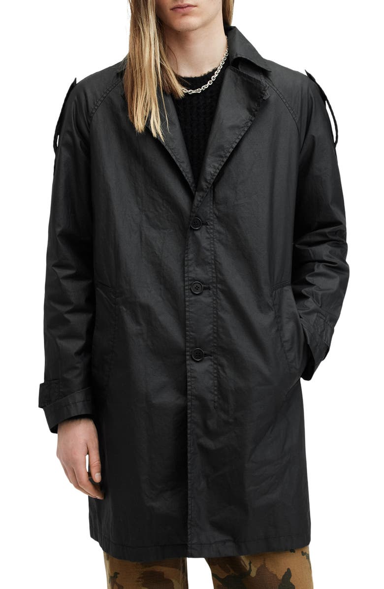 AllSaints Allman Mac Jacket, Main, color, Black