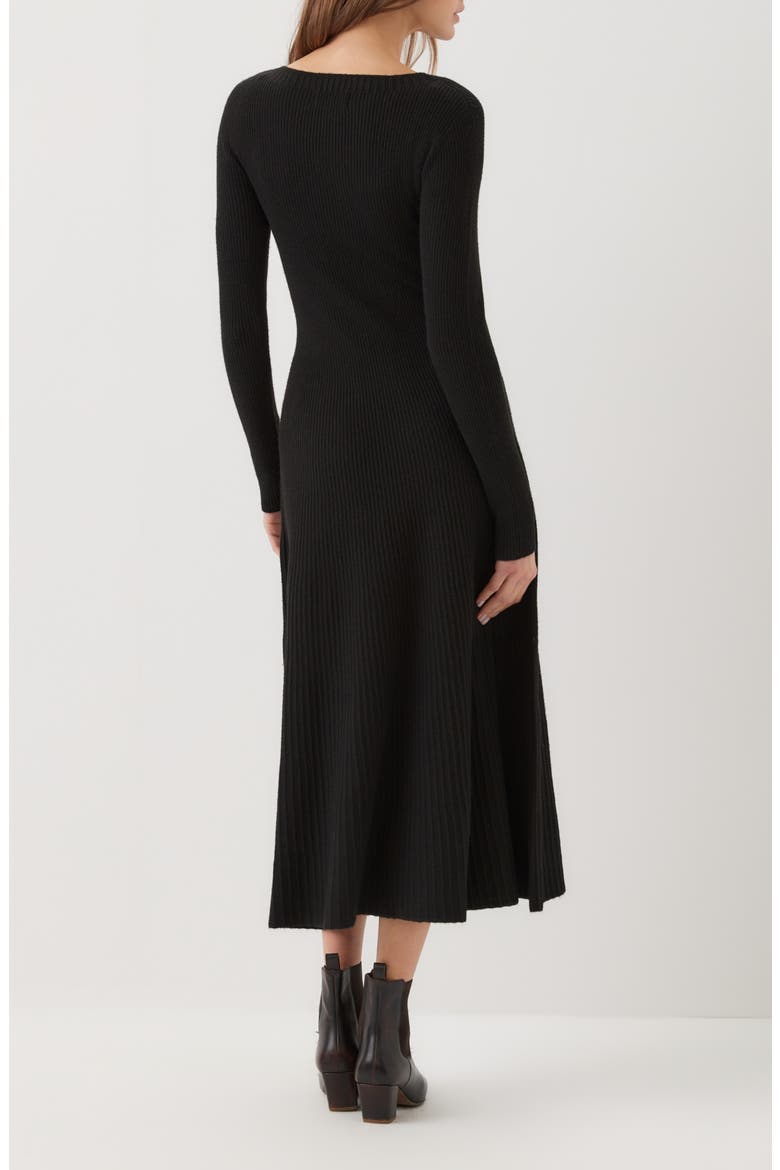 Seamless Sweater Midi Dress, Alternate, color, BLACK