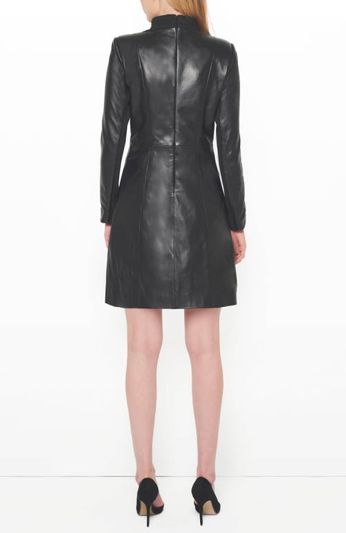 As By Df The Lbd Upcycled Leather Dress In Black