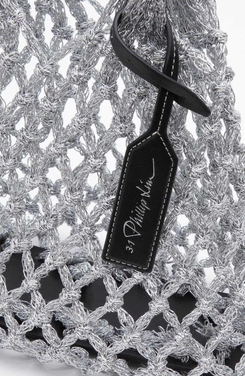 3.1 Phillip Lim Macrame Mini Sac, Alternate, color, Silver