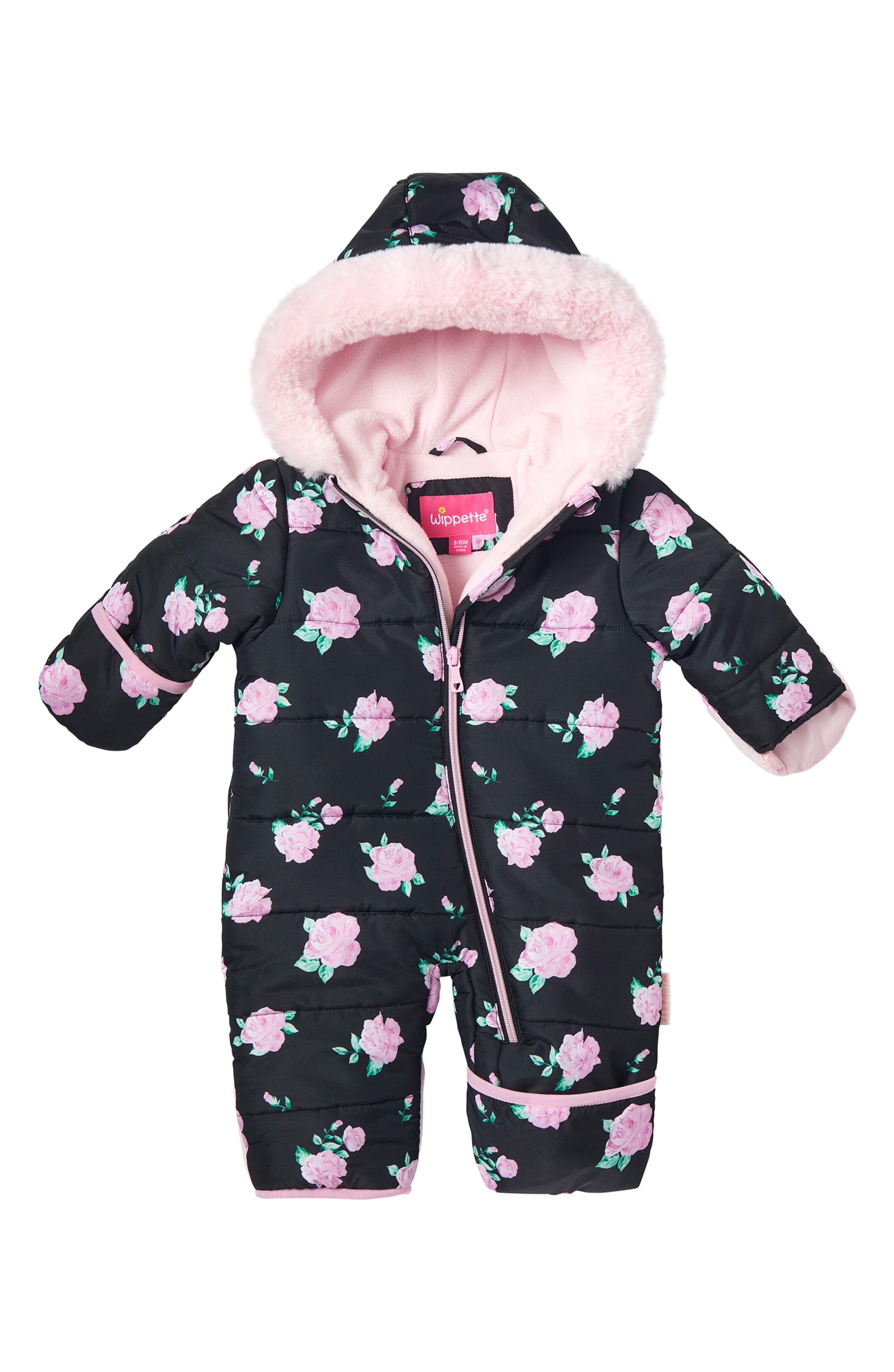 WIPPETTE Faux Fur Trim Quilted Pram