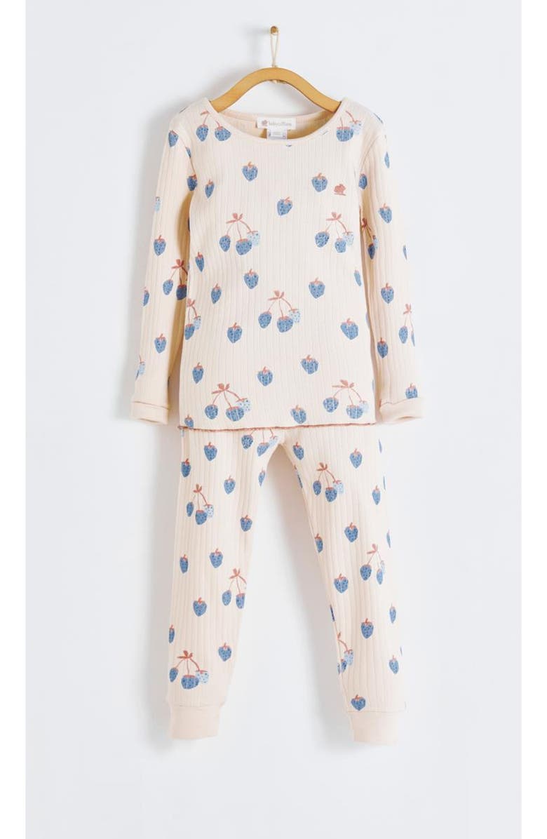 Babycottons Premium Cotton Berrypop Snug Fit Long Pajama Set for Infant, Main, color, Blue