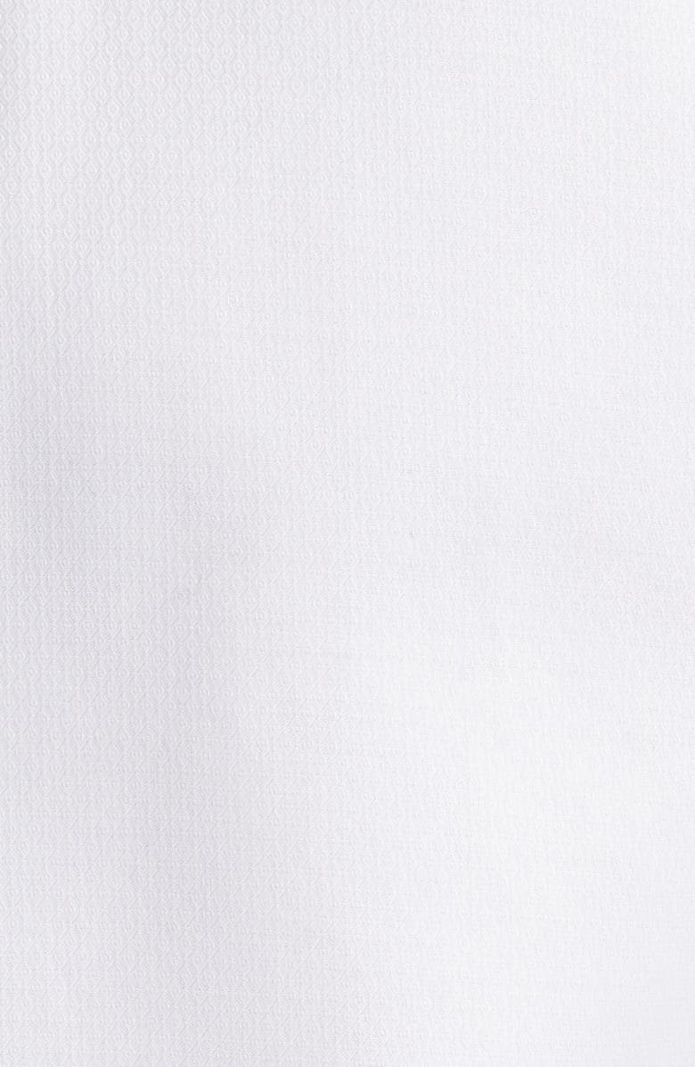 Nordstrom Traditional Fit Non-Iron White Cotton Tuxedo Shirt, Alternate, color, White Steven Texture