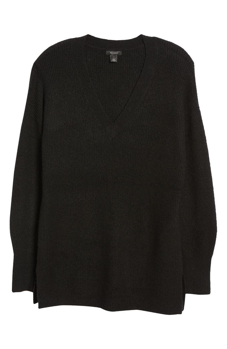Halogen<sup>®</sup> Cozy V-Neck Tunic Sweater, Alternate, color,