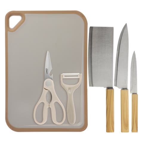Stainless Steel 6 Piece Cutlery and Cutting Board Set