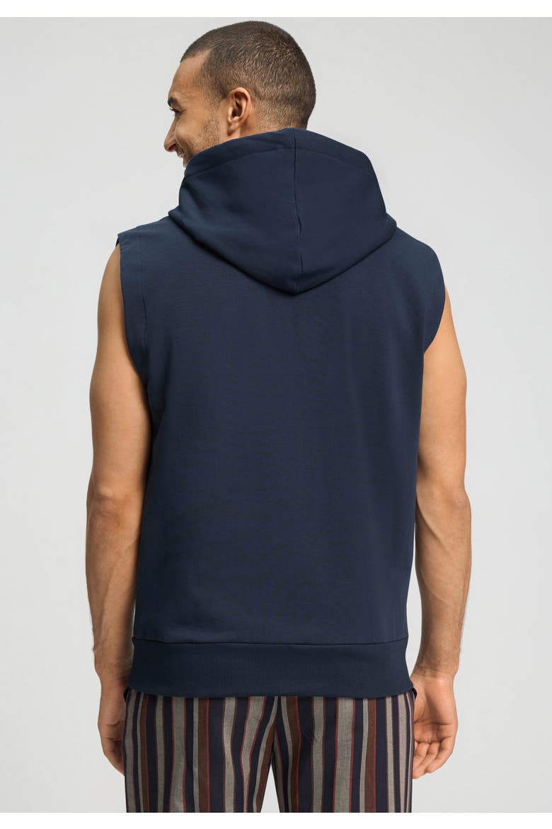 Natural Living Hooded French Terry Zip-Up Vest, Alternate, color, Deep Navy