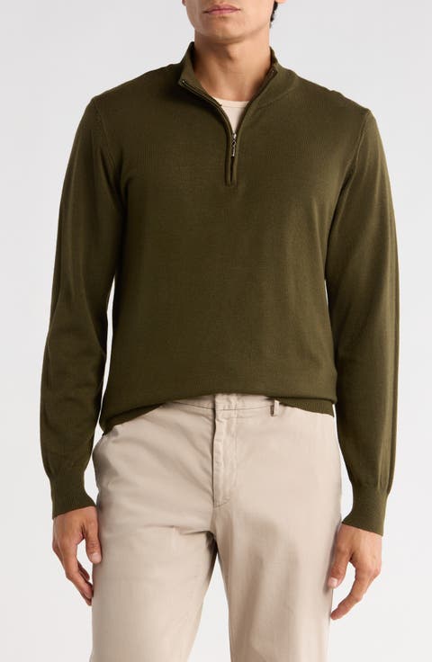 Slim Fit Quarter Zip Sweater
