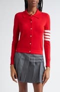 Thom Browne 4-Bar Jersey Stitch Cardigan