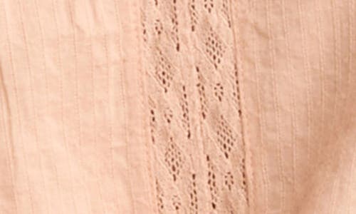 Lucky Brand Lace Inset Cotton Top In Multi