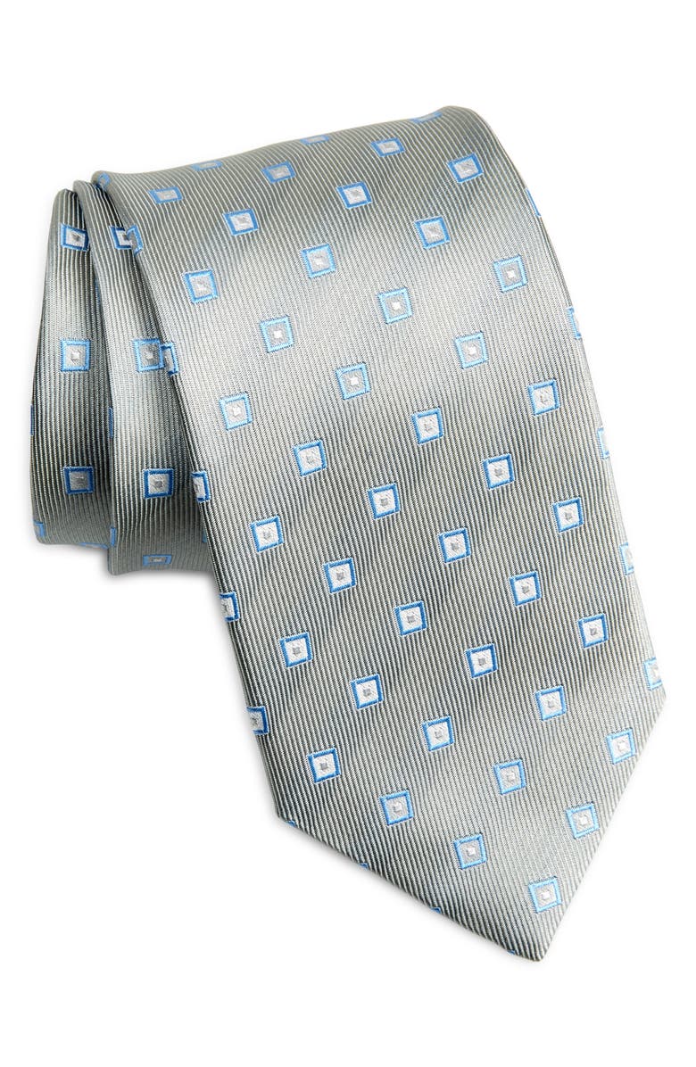 David Donahue Neat Silk Tie, Main, color,