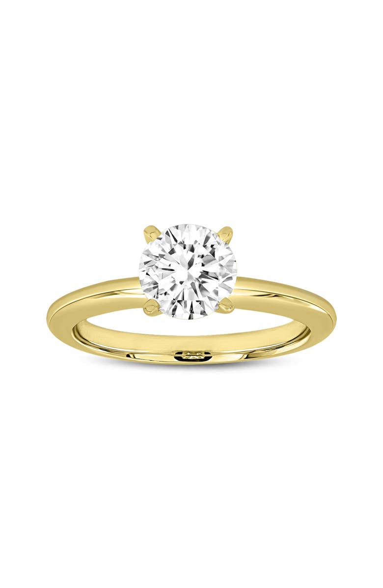 LuvMyJewelry Sabine 14K Yellow Gold Round Cut Lab Grown Diamond Solitaire Engagement Ring - 2 Ct, Main, color, 