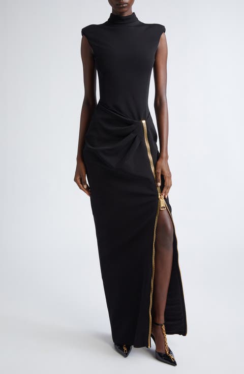 Zipped Compact Jersey Dress