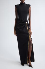 Balmain Zipped Compact Jersey Dress