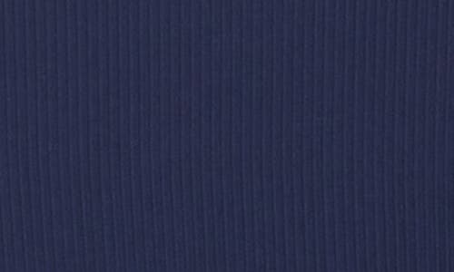 Skechers Goflex Ribbed High Waist Pocket Bike Shorts In Navy